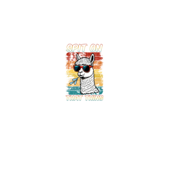 Spit on that thing llama rainbow Hawk Tuah model negru pe tricou