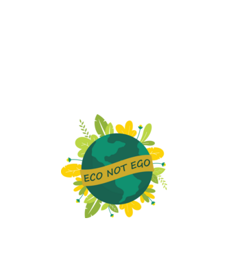 ECO NOT EGO model negru pe tricou
