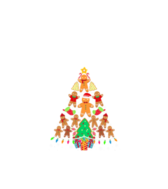 Cookie christmas tree model negru pe tricou