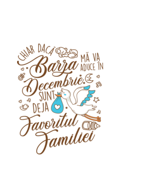 Favoritul familiei DECEMBRIE model alb pe tricou