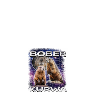 Bóber Kurwa universe model negru pe tricou