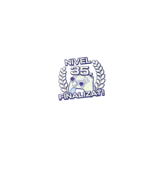Nivel 35 finalizat! model negru pe tricou