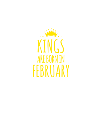 Kings are born in - February model roșu pe tricou