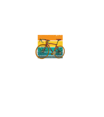 Retro bike model negru pe tricou