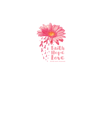 Gerbera faith hope love model negru pe tricou