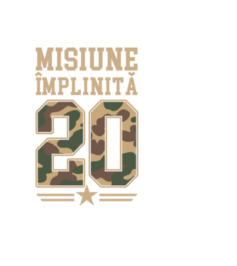 Misiune împlinită 20 model negru pe tricou