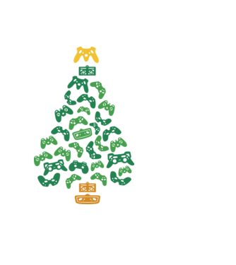 Gamer tree model negru pe tricou