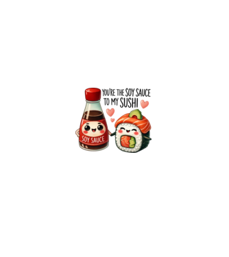 Soy Sauce to my Sushi model gri pe tricou