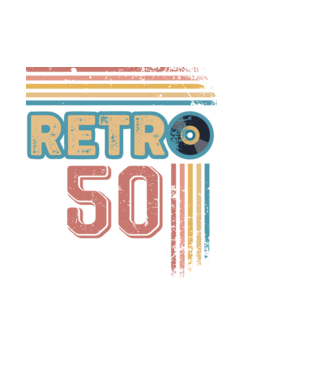 Retro 50 Birthday model albastru deschis pe tricou