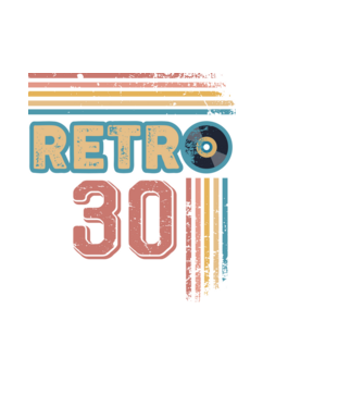 Retro 30 Birthday model albastru deschis pe tricou
