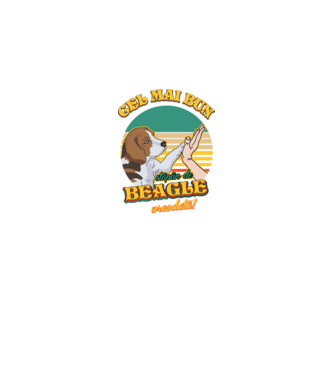 Cel mai bun stăpân de beagle vreodată! model negru pe tricou