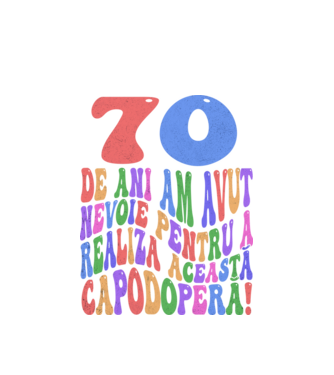 Realiza această capodoperă 70 model alb pe tricou