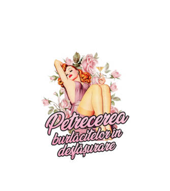 Petrecerea burlăcitelor în desfășurare model alb pe tricou