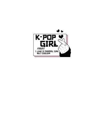 K-POP FANGIRL model alb pe tricou