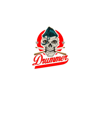 Drummer model negru pe tricou