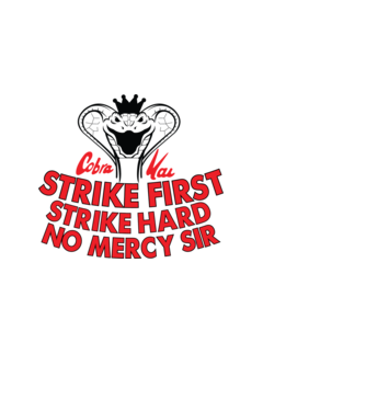 Strike first strike hard logo model negru pe tricou