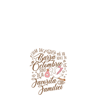 Favorita familiei OCTOMBRIE model alb pe tricou