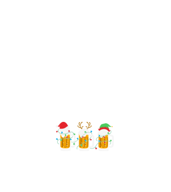 Christmas beer mugs model alb pe tricou