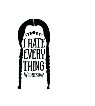  I hate everything model negru pe tricou