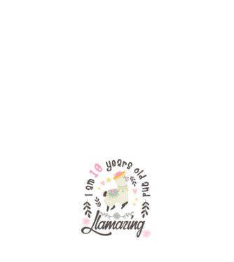Birthday Llamazing 10 years old model negru pe tricou