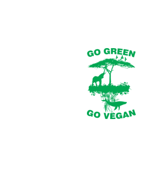 go green go vegan model galben neon pe tricou