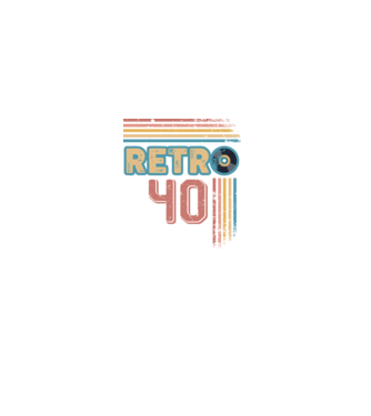 Retro 40 Birthday model alb pe tricou