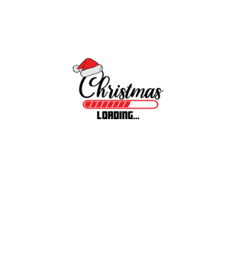 Christmas is loading model alb pe tricou