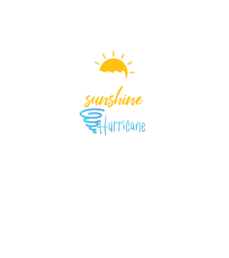 February Girls are Sunshine mixed with a little Hurricane model turcoaz pe tricou
