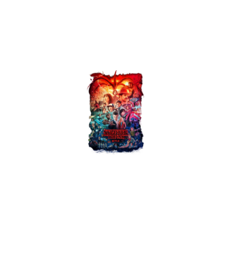 stranger things tribute poster2 model negru pe tricou