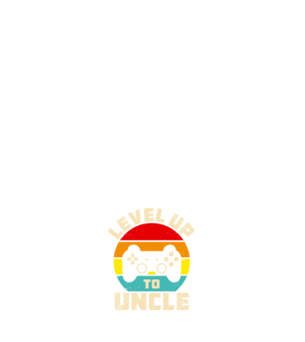 Level Up Uncle model negru pe tricou