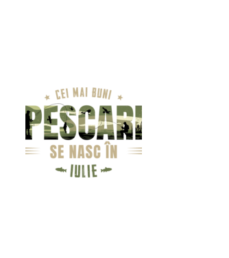 Cei mai buni pescari se nasc în iulie model albastru deschis pe tricou
