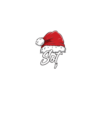 soț Santa Hat model negru pe tricou