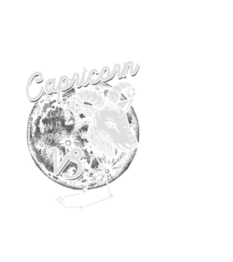 Zodiac bărbat CAPRICORN retro model alb pe tricou