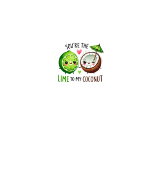 Lime to my Coconut model alb pe tricou