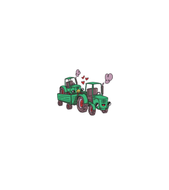 TRACTOR model negru pe tricou
