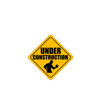 Under Construction model negru pe tricou