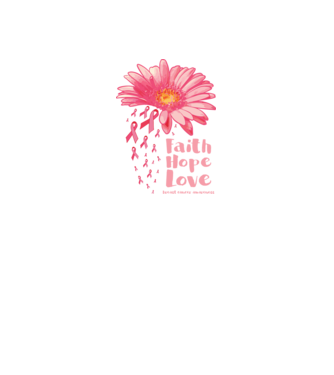Gerbera faith hope love model negru pe tricou