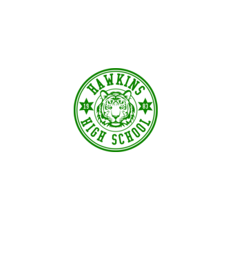 hawkins high school model gri pe tricou