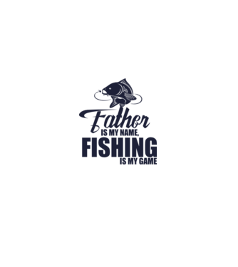 Father is my name, fishing is my game model alb pe tricou