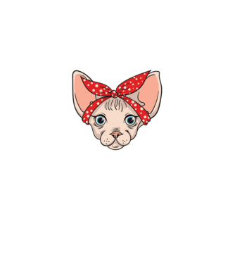 sphynx mom model negru pe tricou