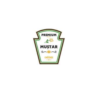 muștar premium - calitate model gri pe tricou
