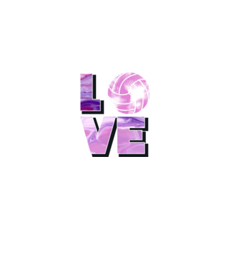 Love volleyball model negru pe tricou