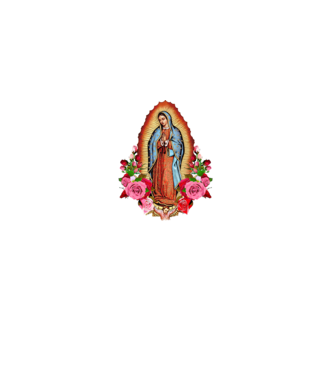 Fecioara Maria model negru pe tricou