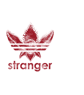 stranger things logo model alb pe tricou