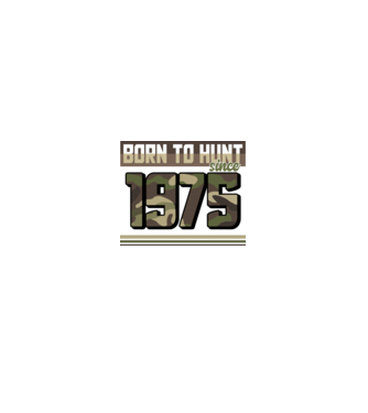 Born to hunt since 1975 model albastru jeanși pe tricou