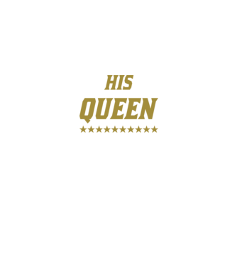 His Queen model negru pe tricou