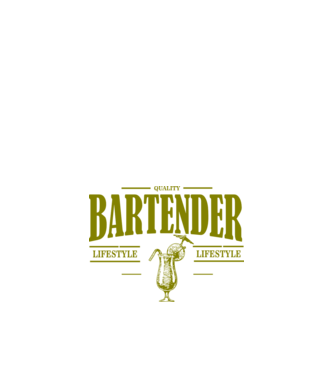 Lifestyle Bartender model negru pe tricou