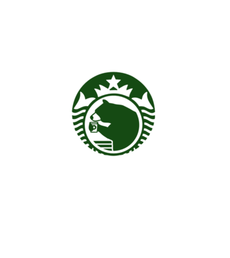 Bear Bucks model alb pe tricou