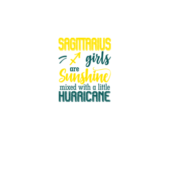 Sunshine with Hurricane SAGITTARIUS model negru pe tricou