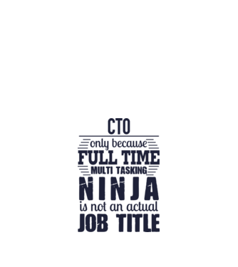 CTO-full time ninja model alb pe tricou